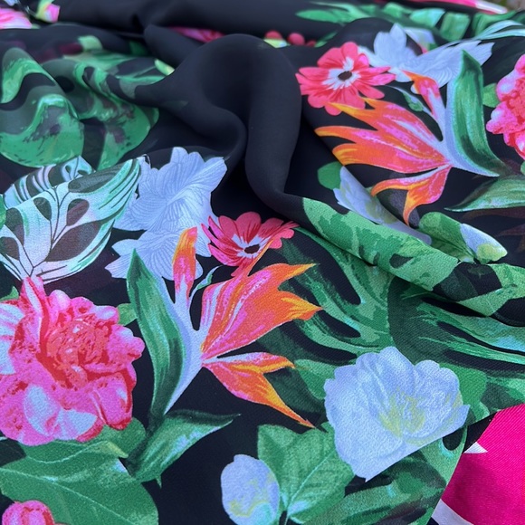 🌺 New Vince Camuto Sheer Black Floral Sleeveless Mini / Maxi Dress 🌺 - Picture 5 of 17